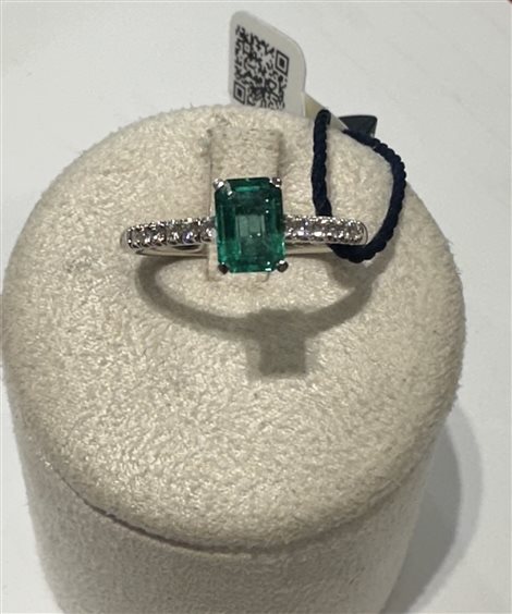 Anello Recarlo Donna in Oro bianco Smeraldo 0.91 Ct R79SP234/SM065-14 - R79SP234/SM065-14